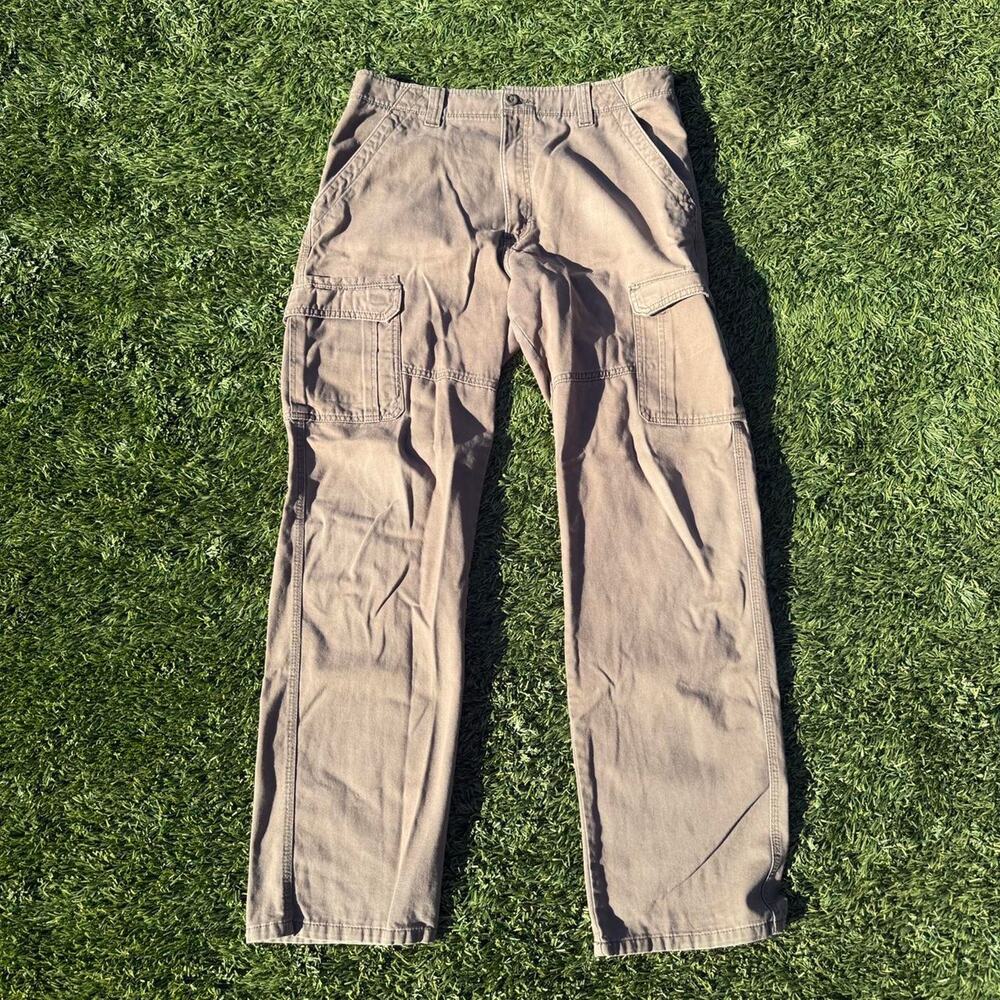 Wrangler Cargo Pants Size 34x34 Baggy Relaxed Khaki Green